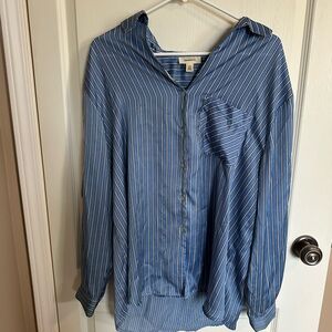 Blue Striped Button Down Shirt